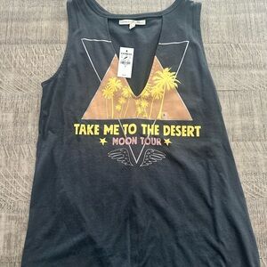 Express Desert Graphic Tank Top - Black and Yellow